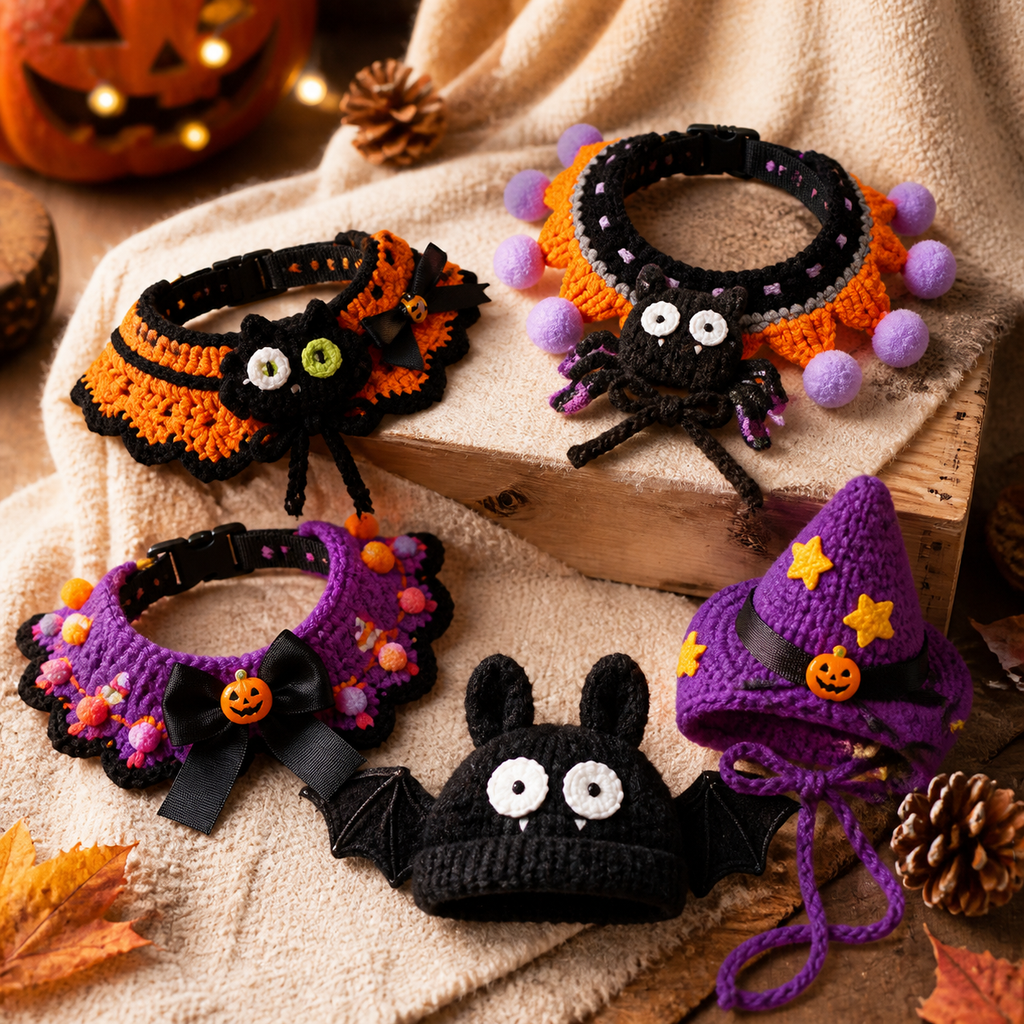 Halloween Pet Costume Collars and Hats