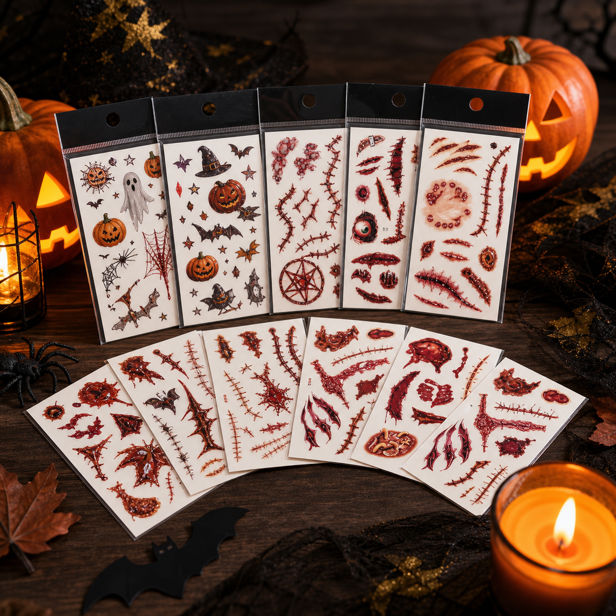 Halloween Scar Temporary Tattoo Stickers