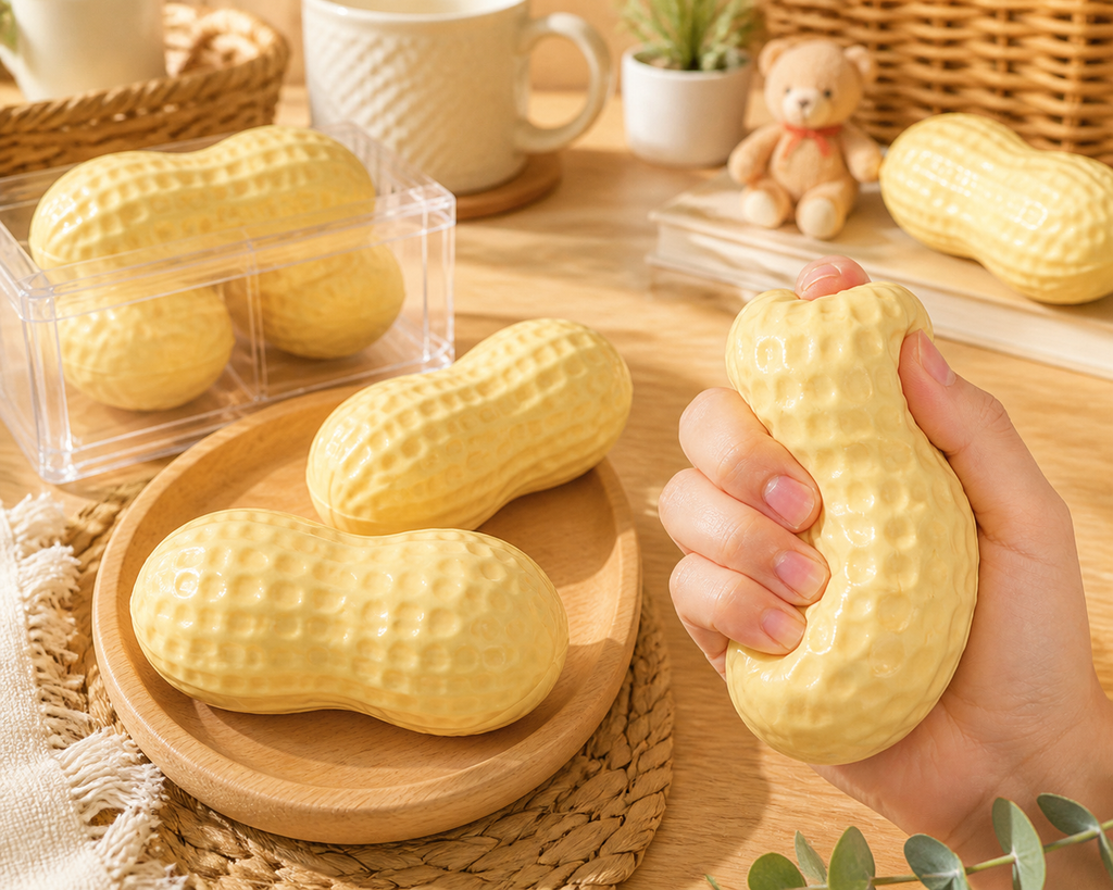 Peanut-Shaped Squeeze Fidget Toy
