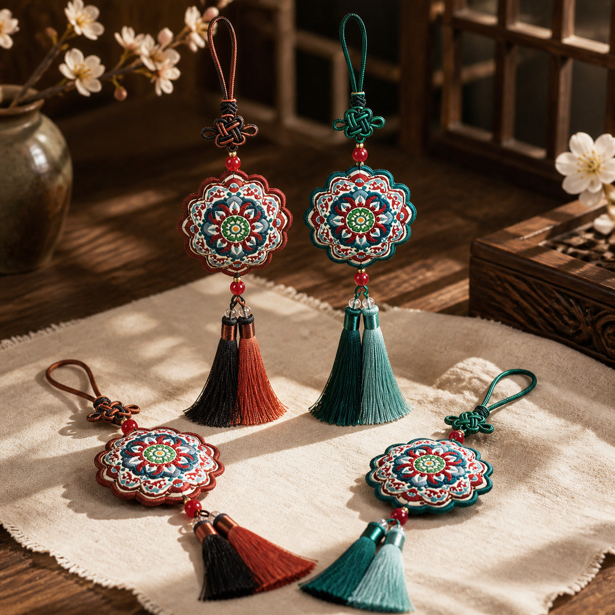 Embroidered Chinese Scented Sachet Hanging Ornament