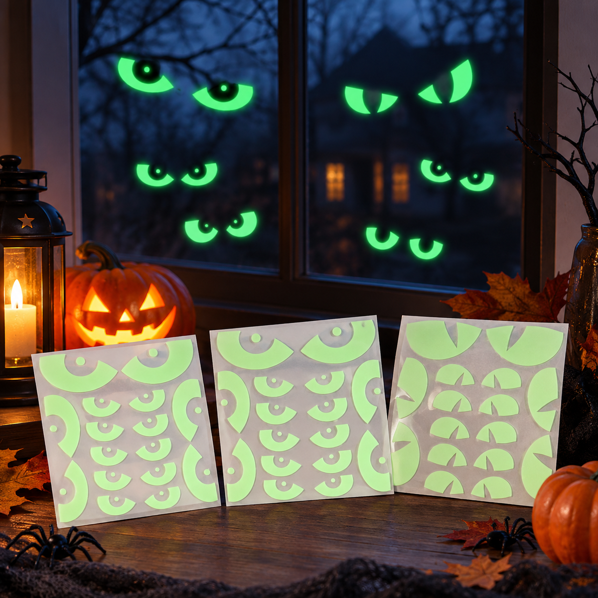 Glow-in-the-Dark Halloween Wall and Window Stickers