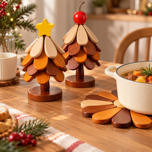 Foldable Wooden Trivets