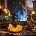 Mythology Resin Sculptures with Decorative Lighting