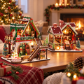 Snowy Christmas Lodge DIY Miniature House Kit