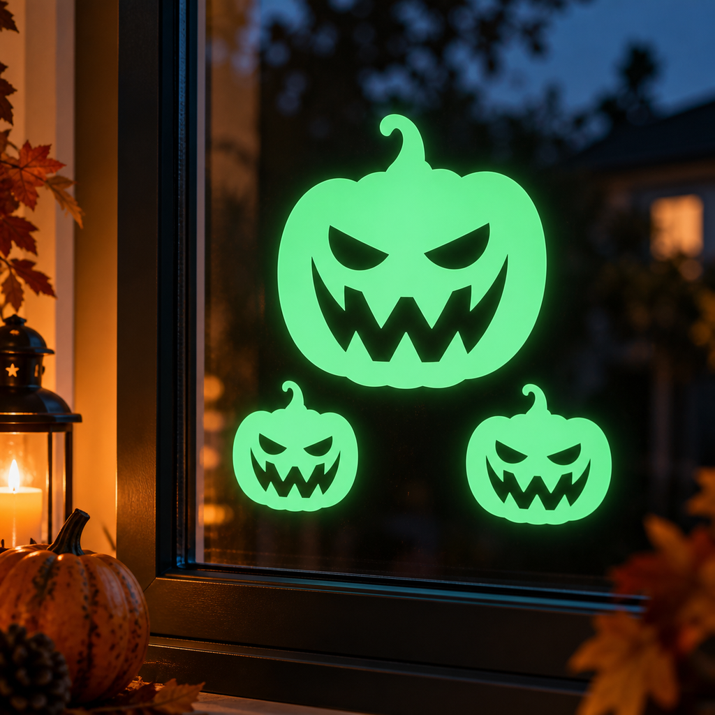 Glow-in-the-Dark Halloween Wall and Window Stickers