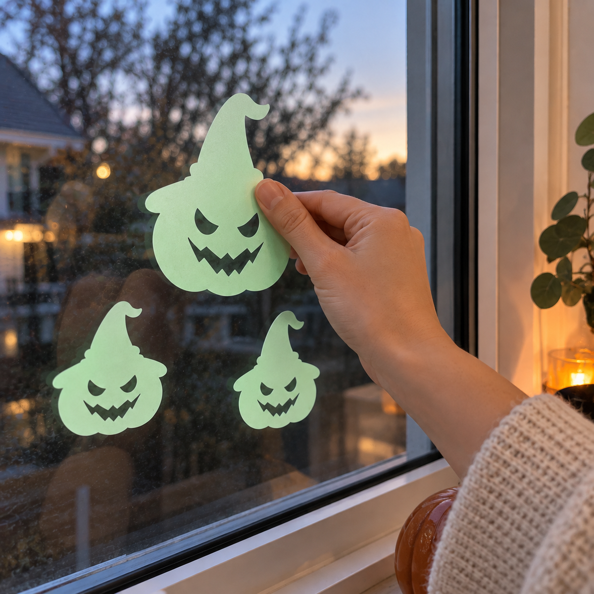 Glow-in-the-Dark Halloween Wall and Window Stickers