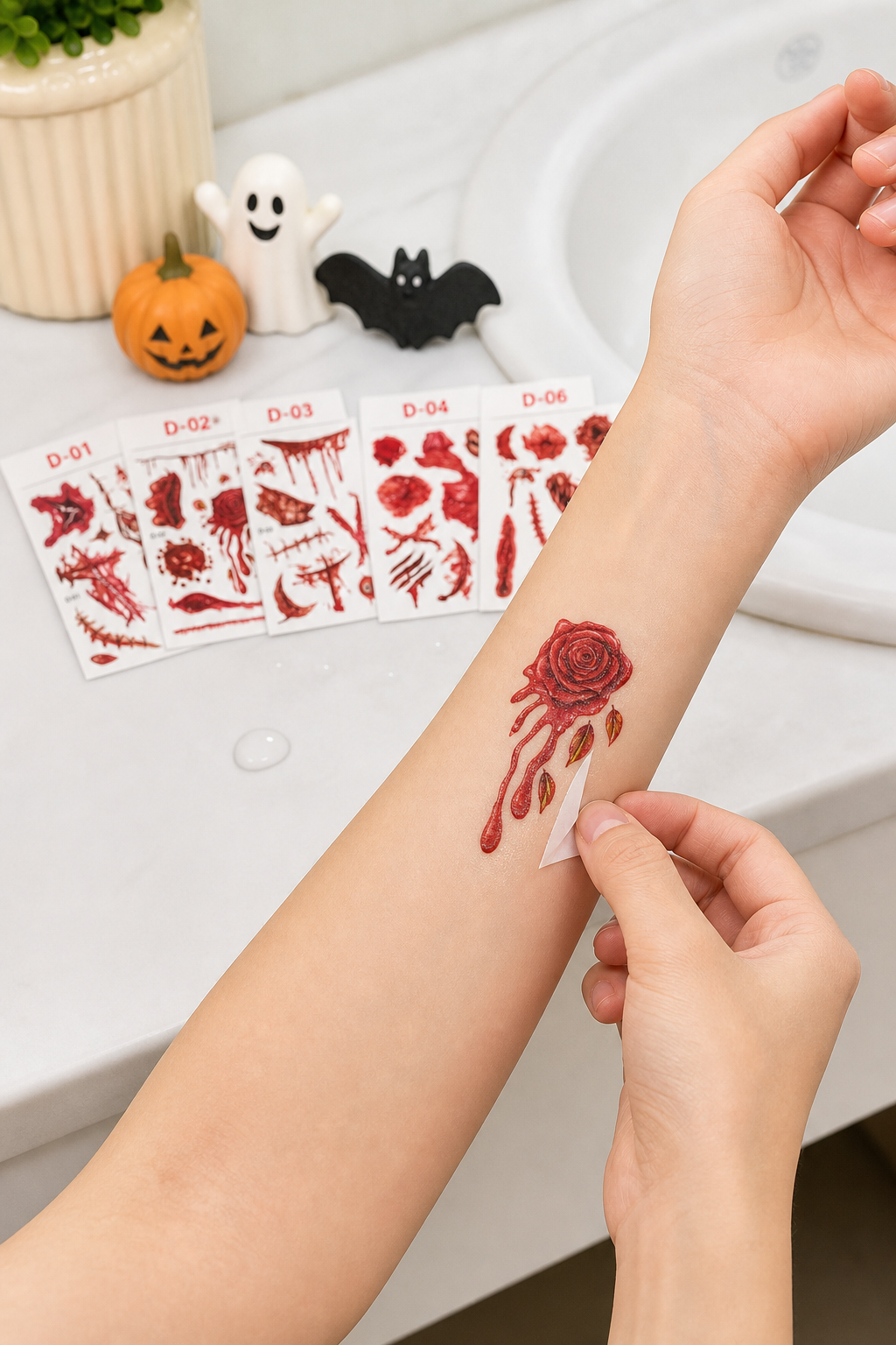 Halloween Scar Temporary Tattoo Stickers