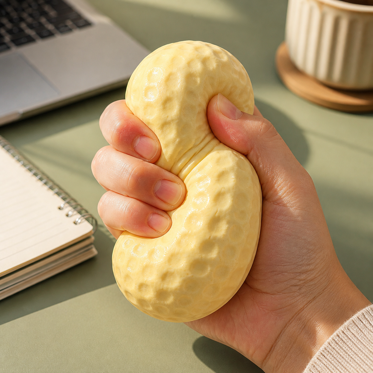 Peanut-Shaped Squeeze Fidget Toy