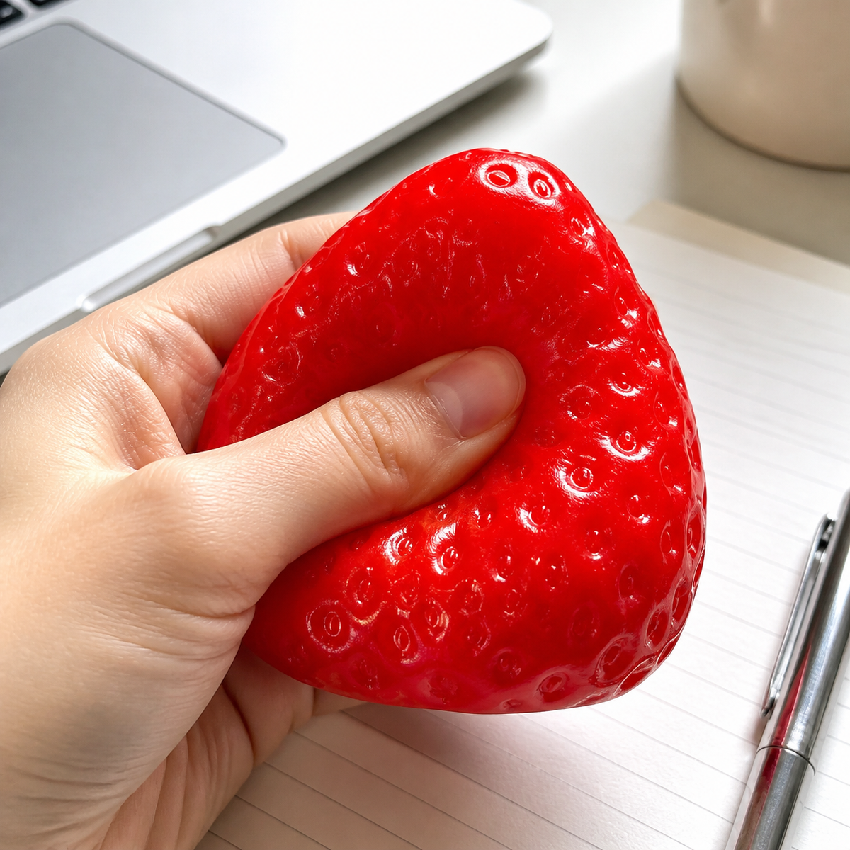 Strawberry TPR Squishy Pinch Toy