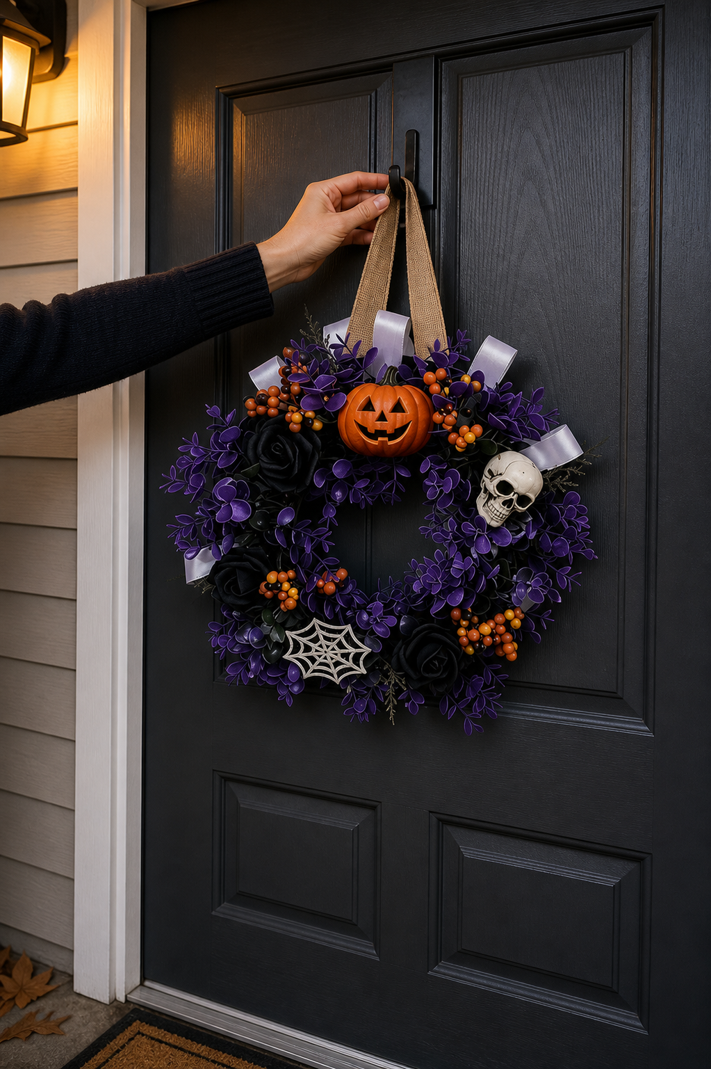 Halloween Gothic Wreath Door Decoration