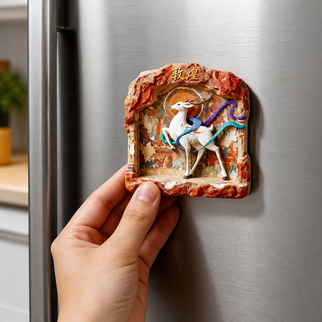 Dunhuang 3D Resin Fridge Magnet