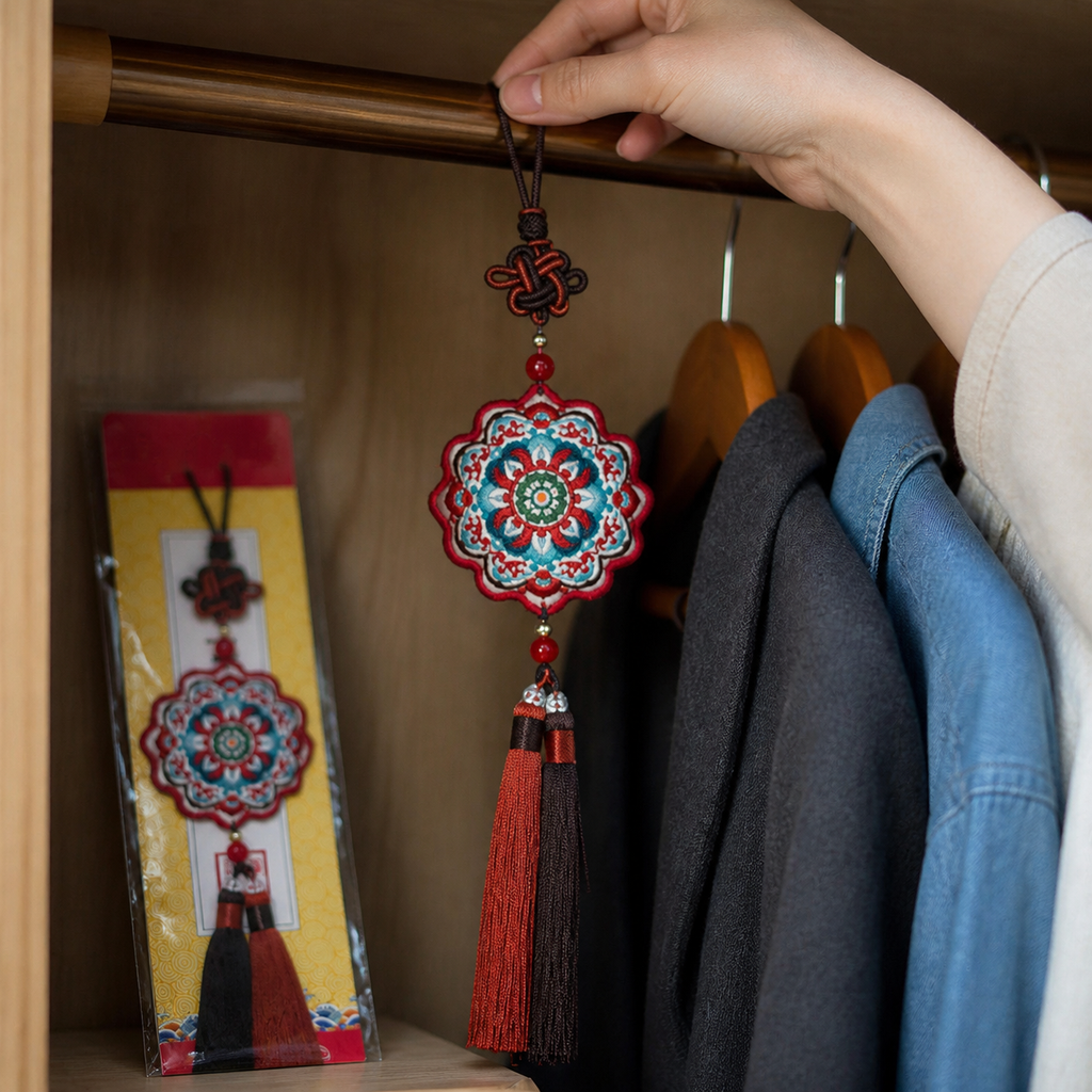 Embroidered Chinese Scented Sachet Hanging Ornament