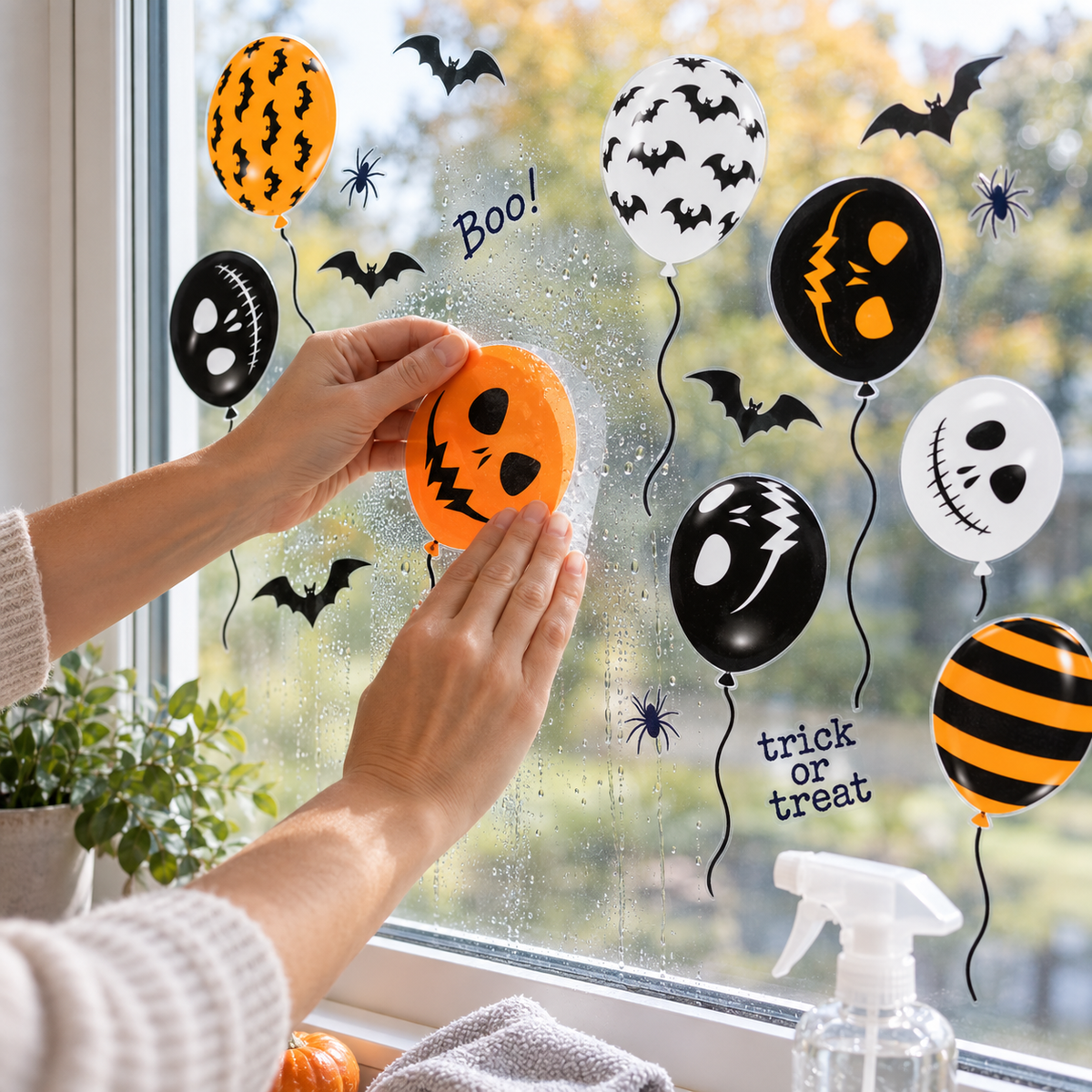 Halloween Static Window Cling Stickers