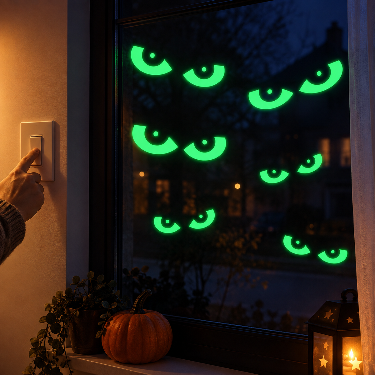 Glow-in-the-Dark Halloween Wall and Window Stickers