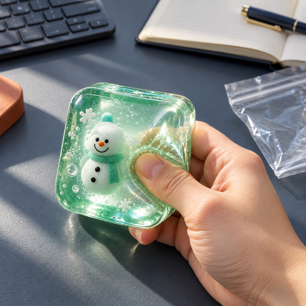 Seasonal Cube Squeeze Toy