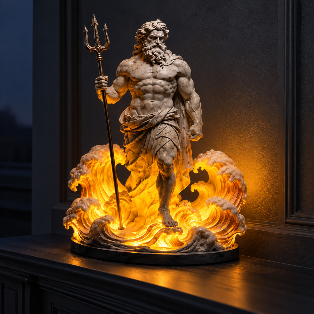 Mythology Resin Sculptures with Decorative Lighting