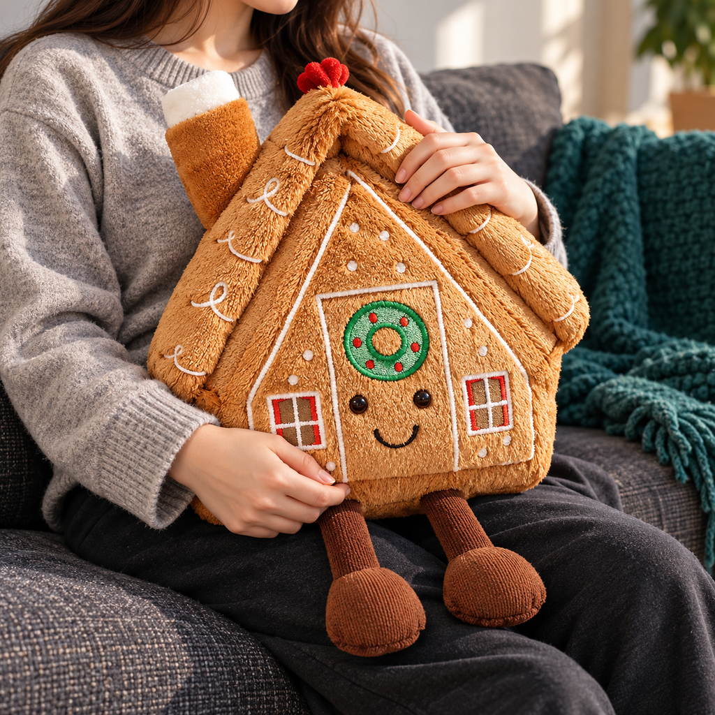 Gingerbread-Themed Plush Cushion Collection