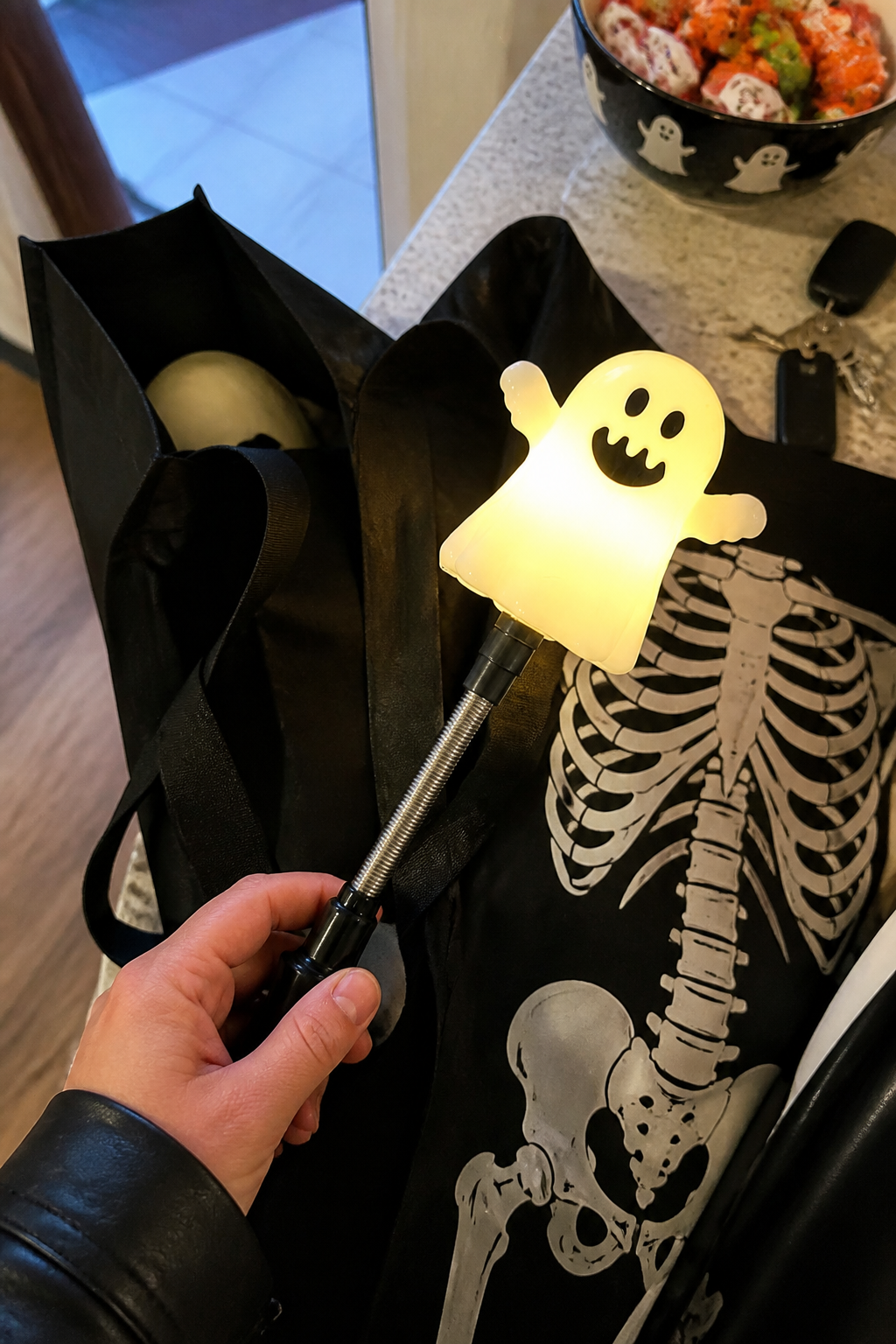 Light-Up Halloween Pumpkin and Ghost Wand