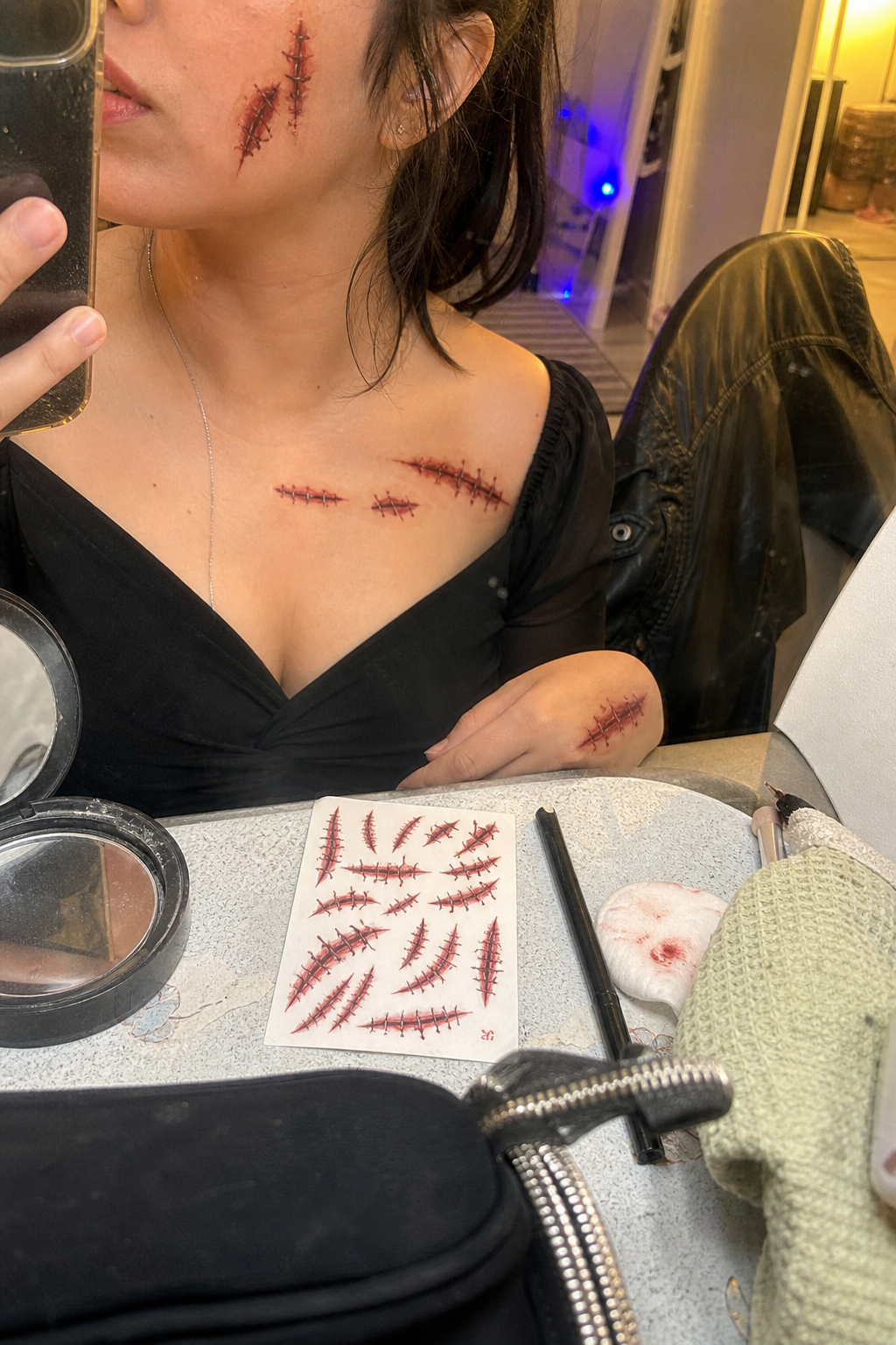 Halloween Scar Temporary Tattoo Stickers