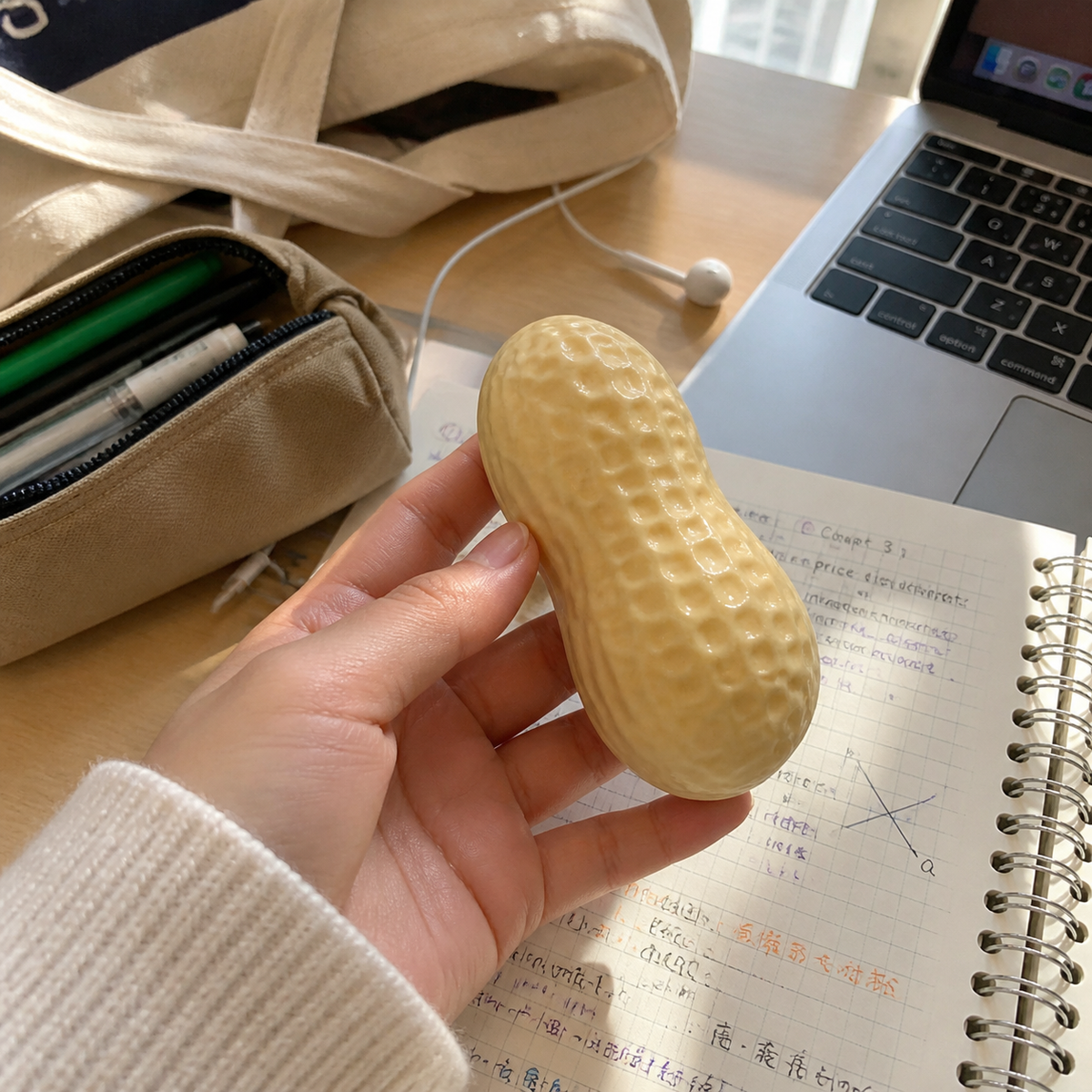 Peanut-Shaped Squeeze Fidget Toy