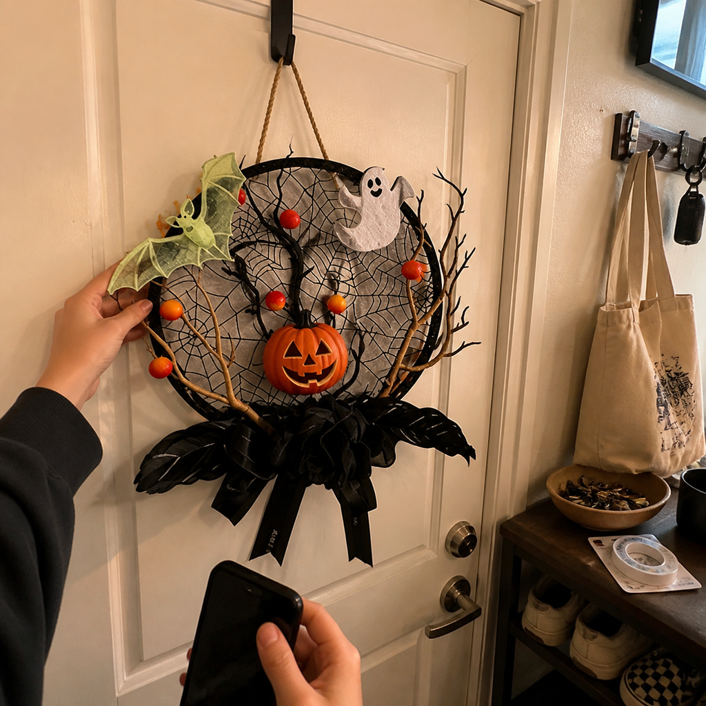Halloween Gothic Wreath Door Decoration