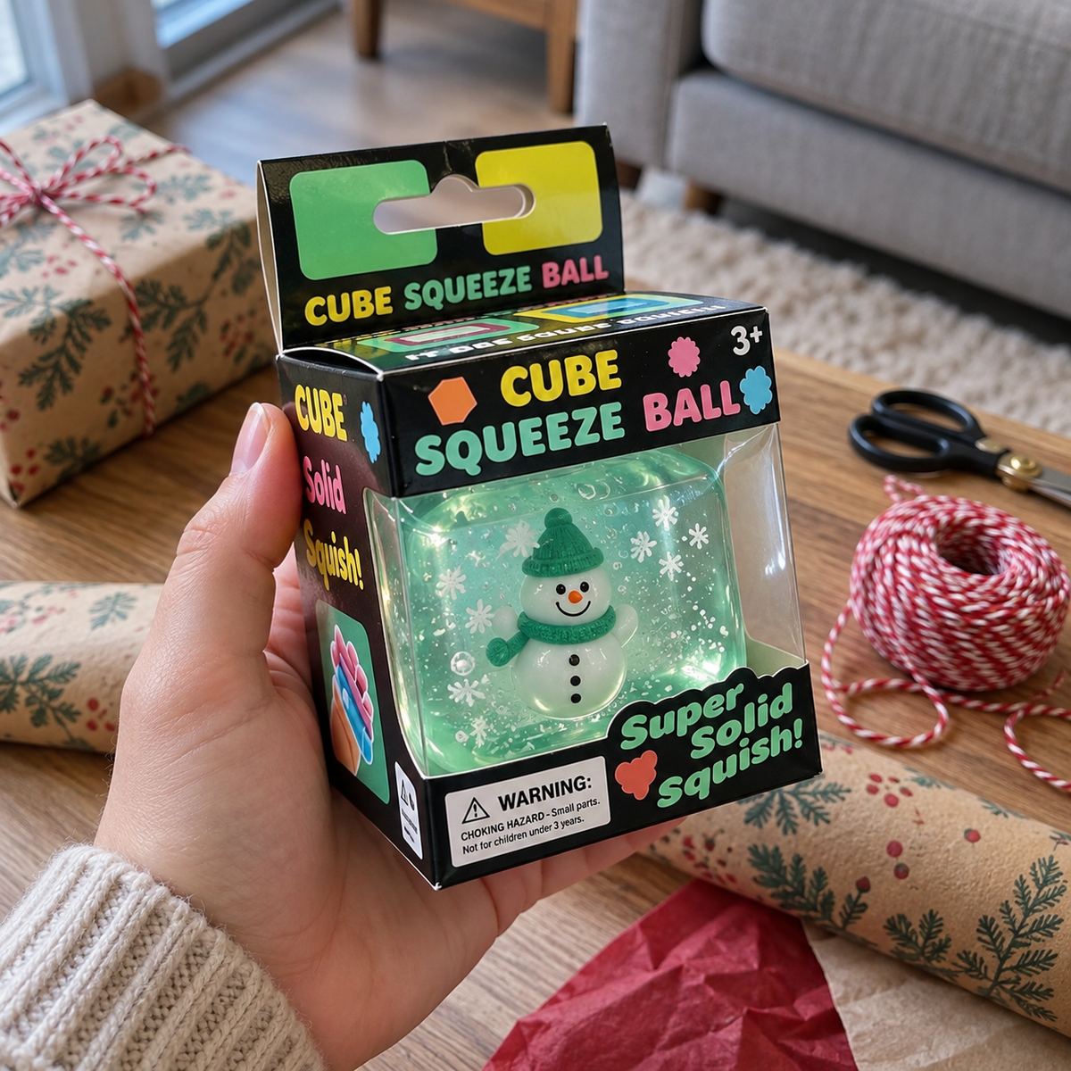 Seasonal Cube Squeeze Toy