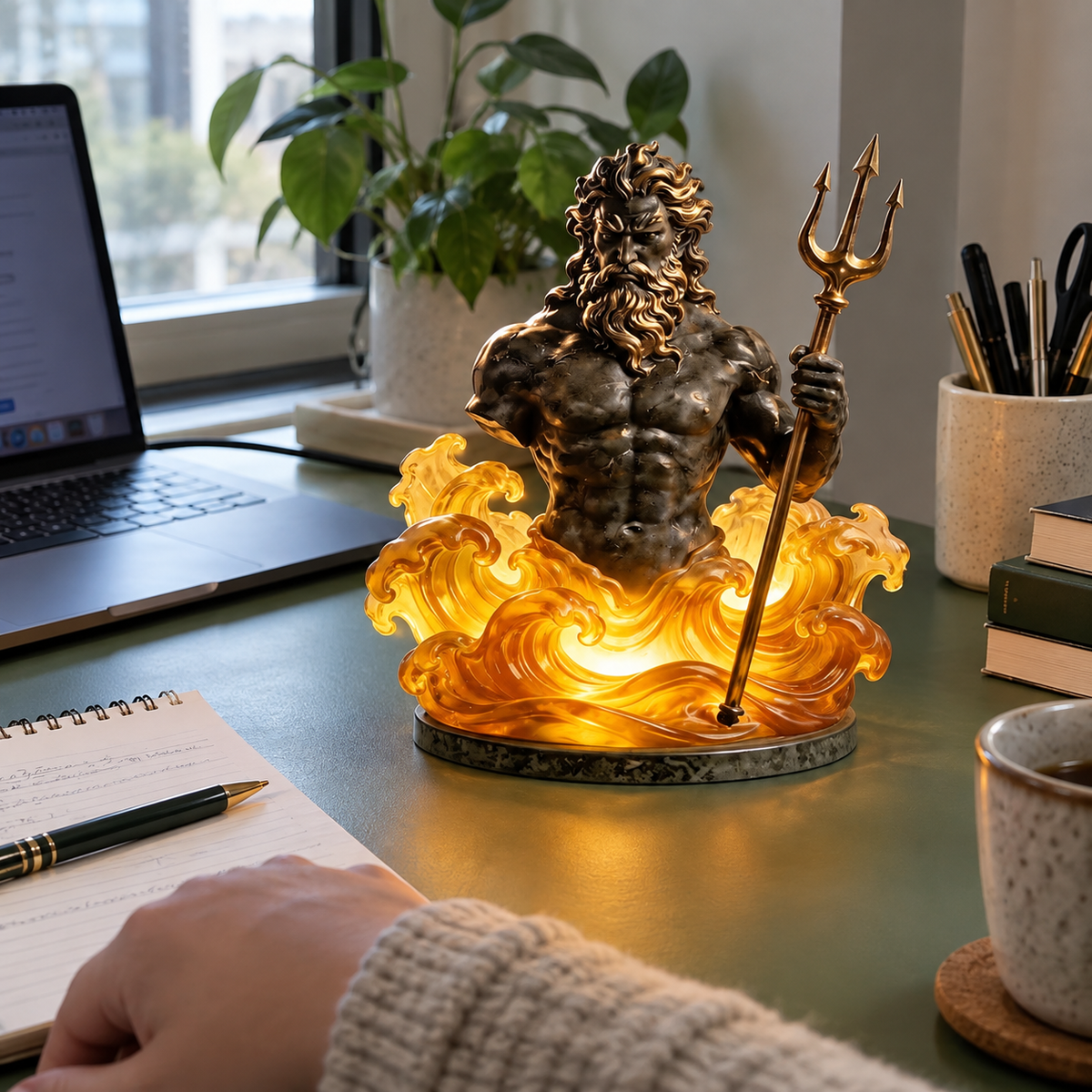 Mythology Resin Sculptures with Decorative Lighting