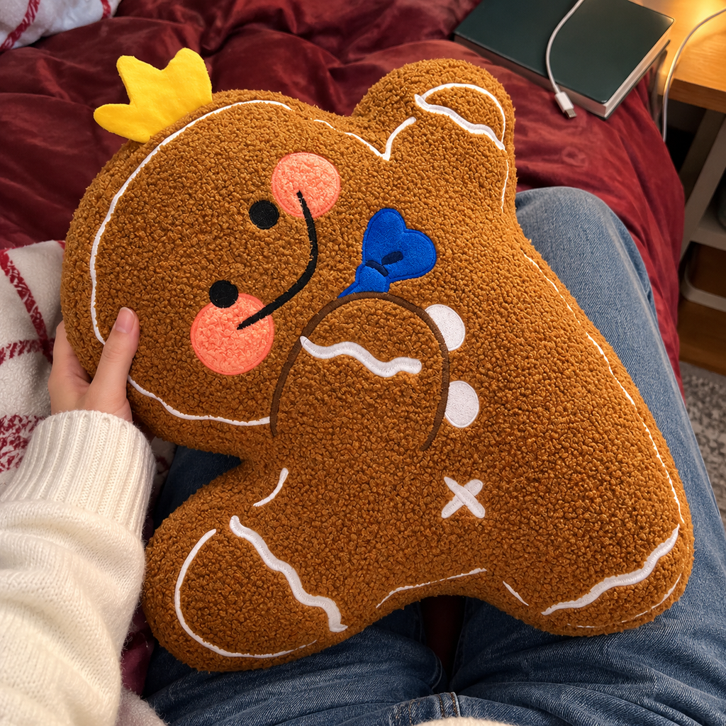 Gingerbread-Themed Plush Cushion Collection