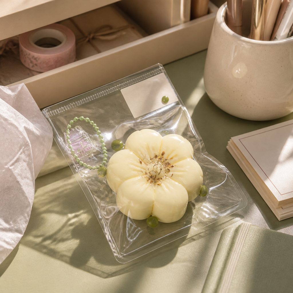Soft TPR Osmanthus Cake Squeeze Toy