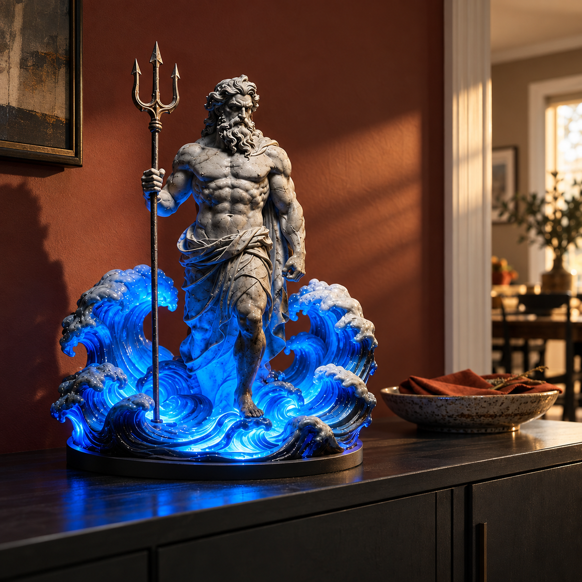 Mythology Resin Sculptures with Decorative Lighting