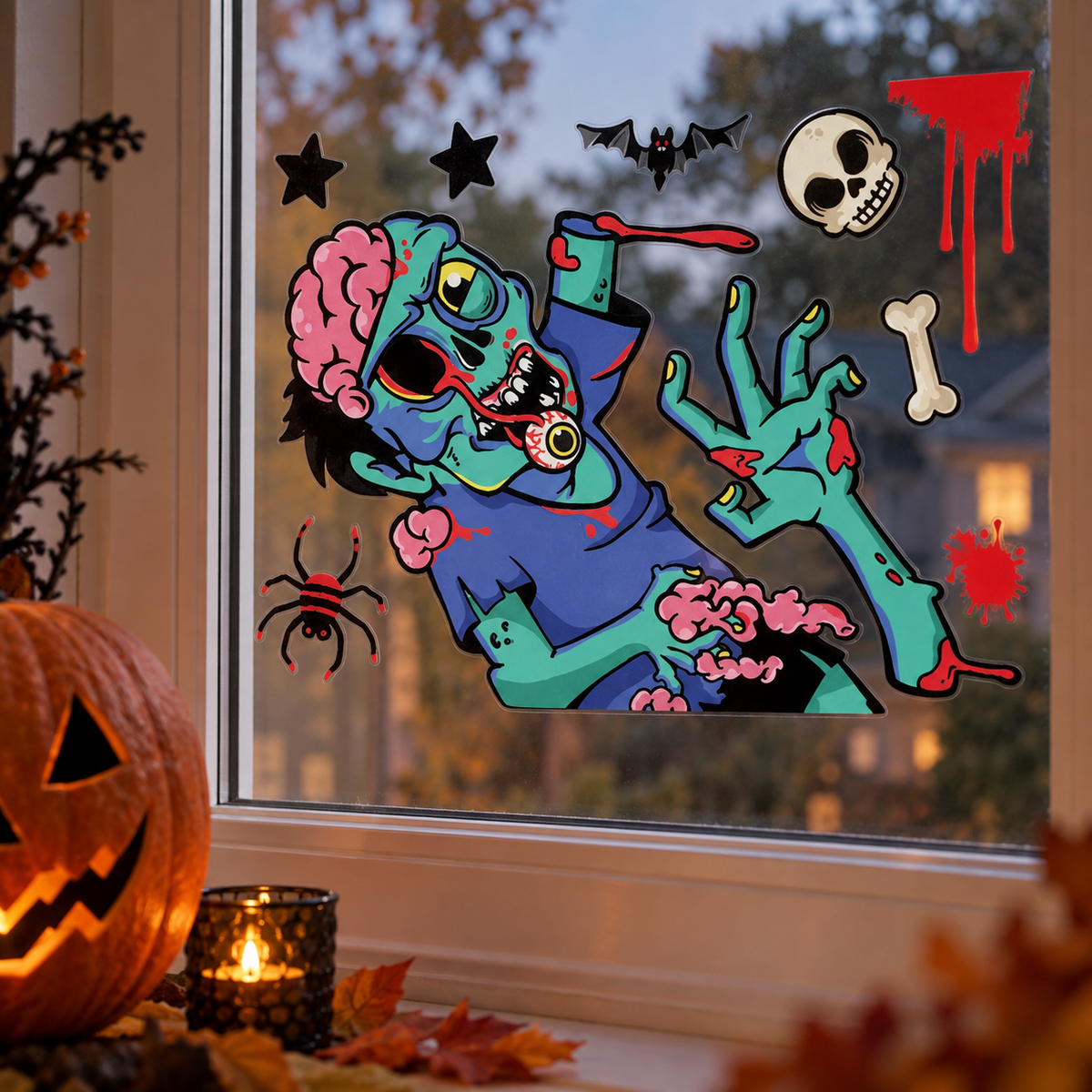 Halloween Static Window Cling Stickers