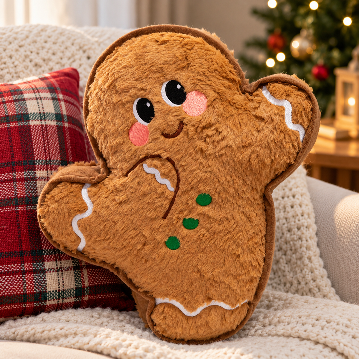 Gingerbread-Themed Plush Cushion Collection