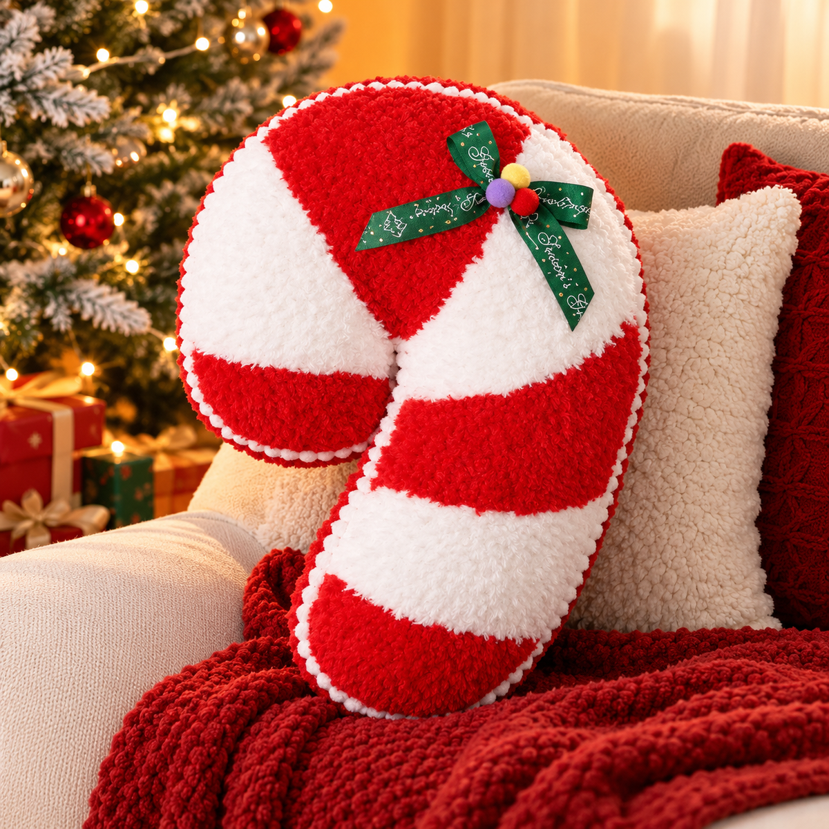 Christmas Character and Motif Plush Cushions