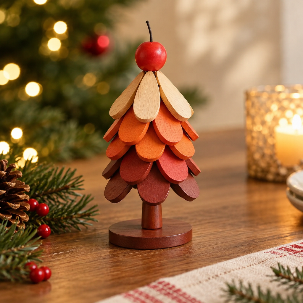 Christmas Tree Trivet Set with Display Stand