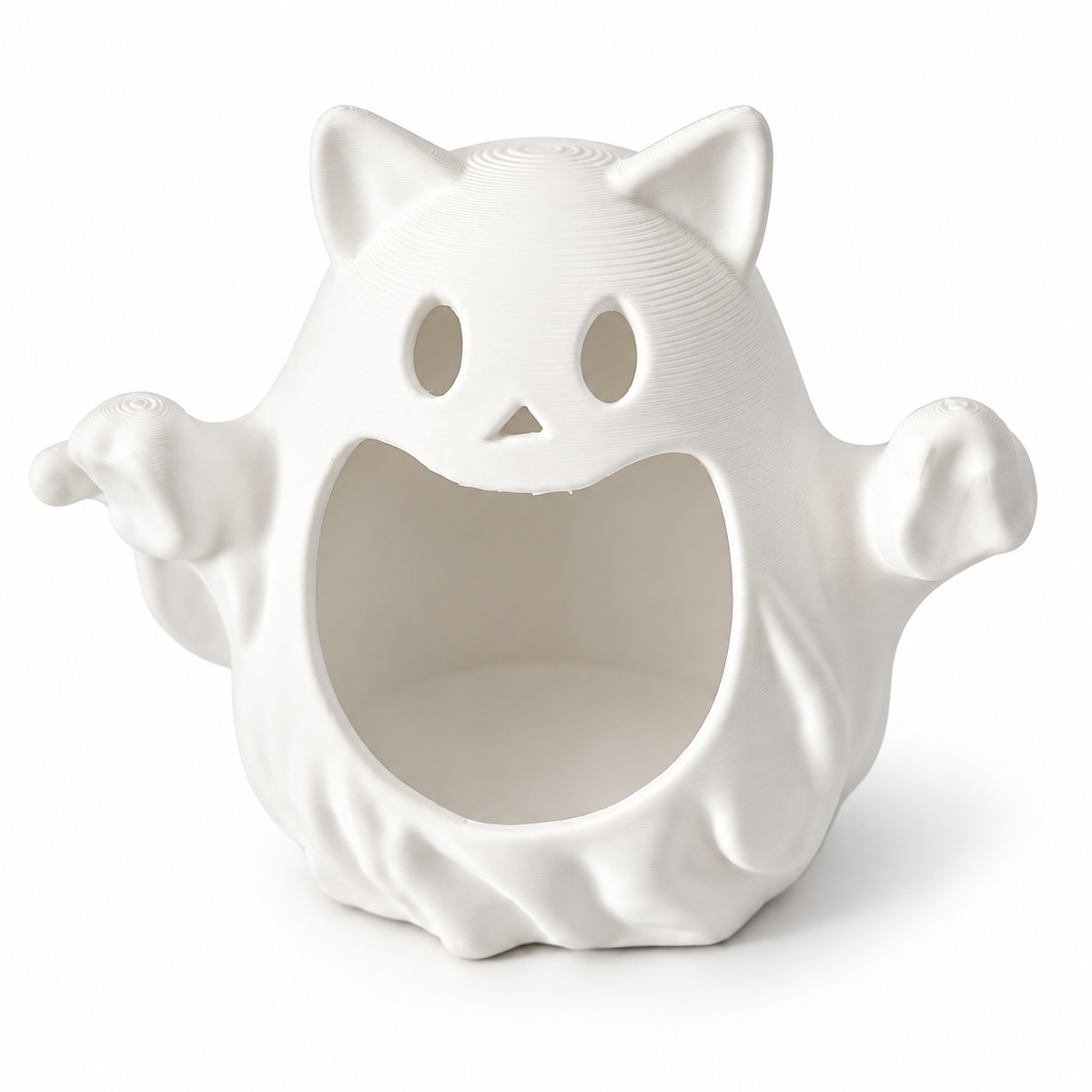Ghost Cat Halloween Candy Dish