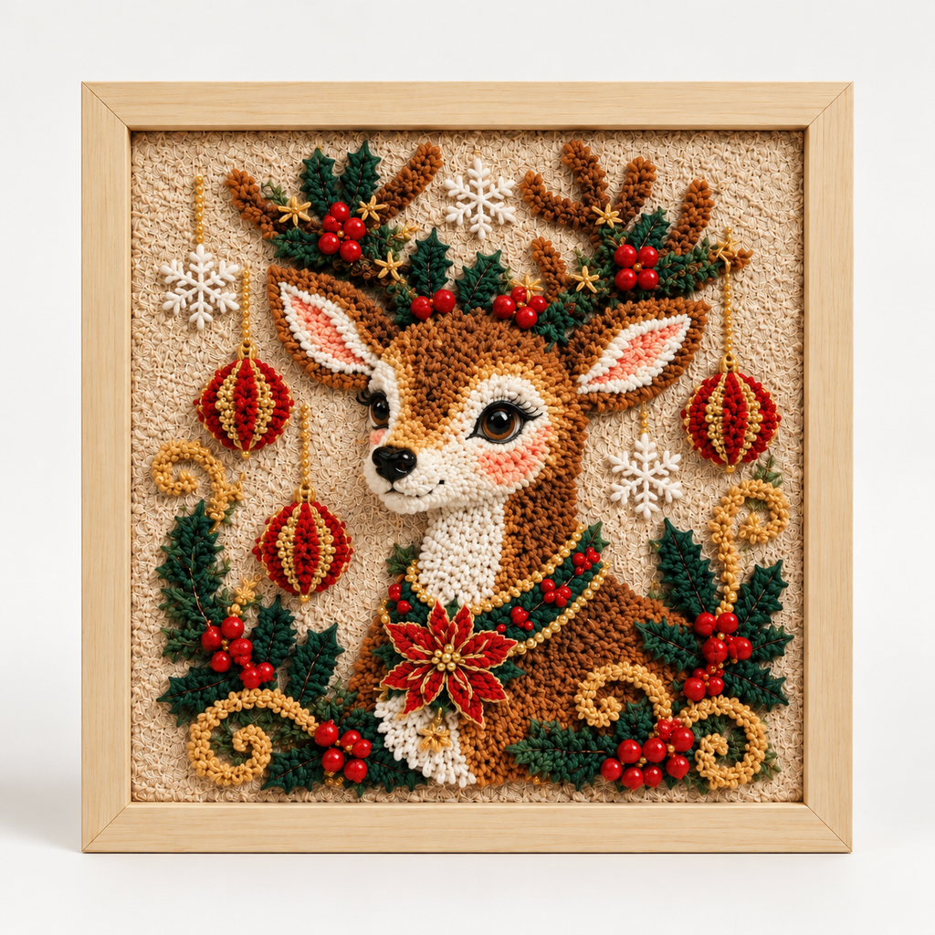 Christmas Punch Needle Craft Kit