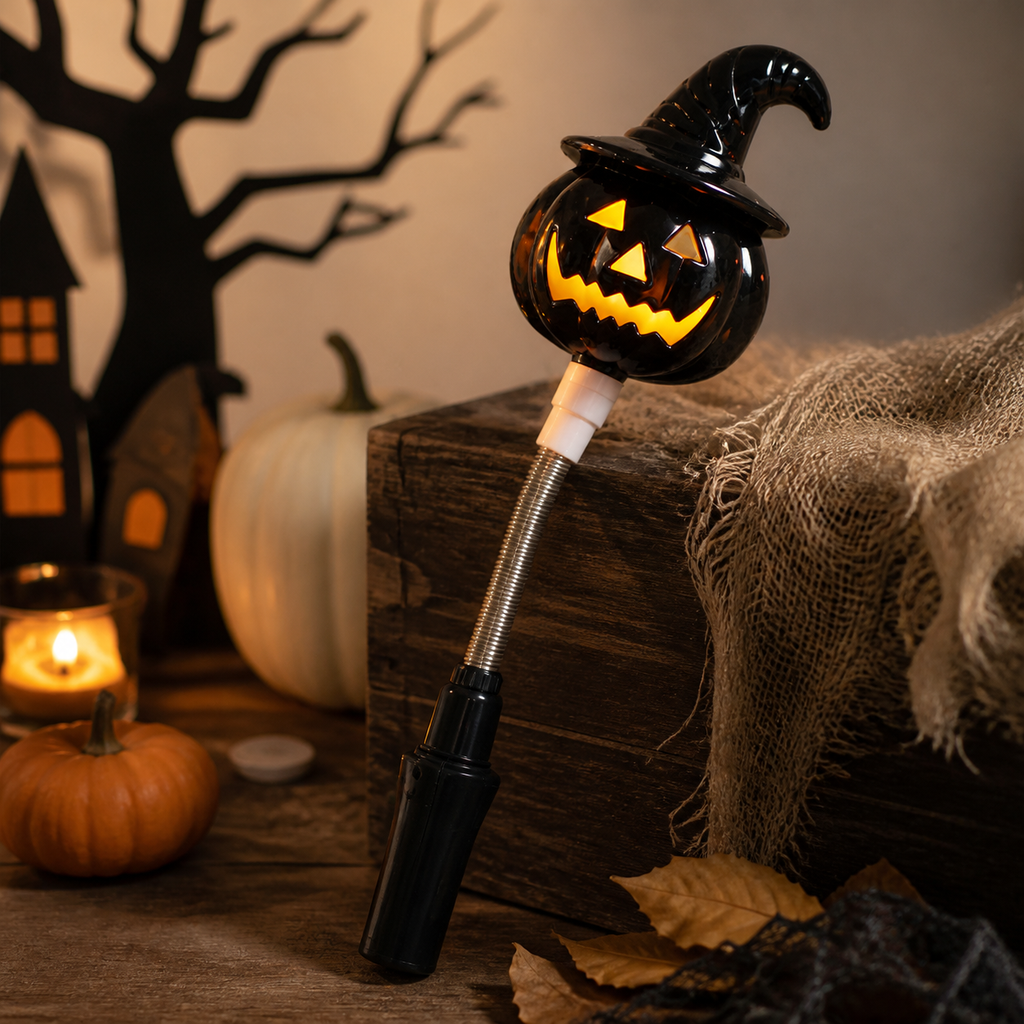 Light-Up Halloween Pumpkin and Ghost Wand