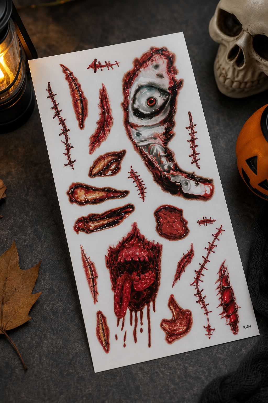 Halloween Scar Temporary Tattoo Stickers