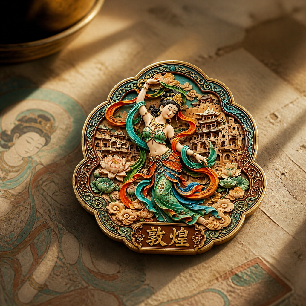 Dunhuang 3D Resin Fridge Magnet