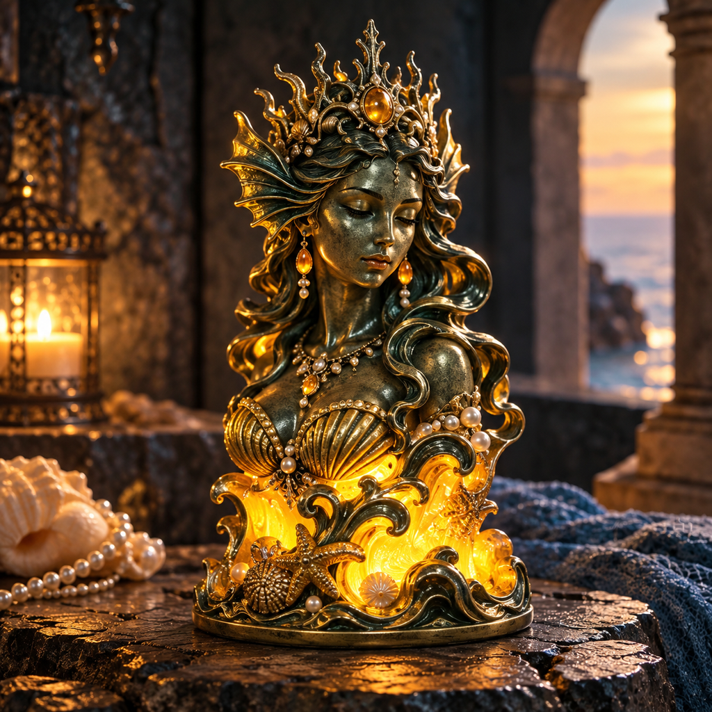 Mythology Resin Sculptures with Decorative Lighting