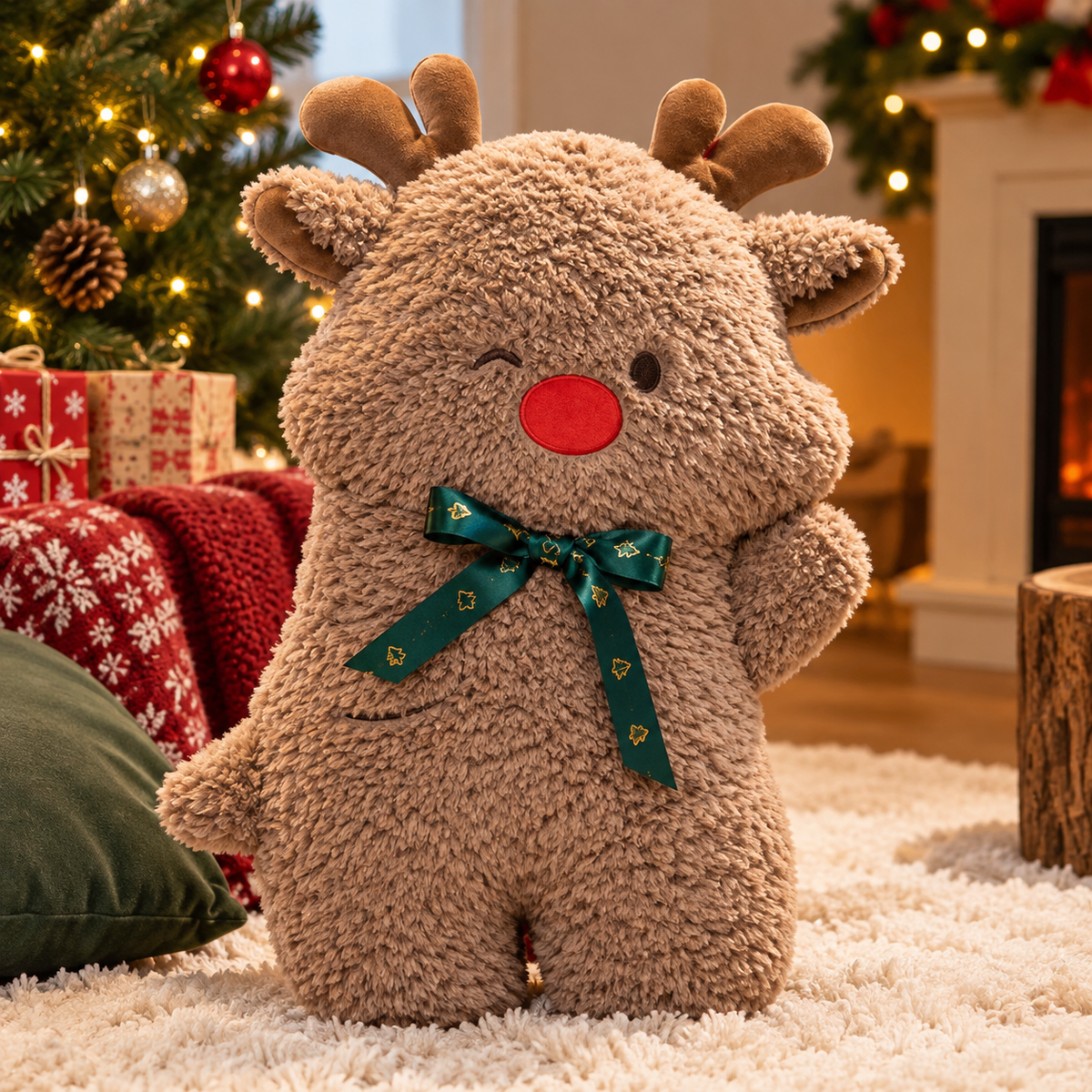 Christmas Character and Motif Plush Cushions
