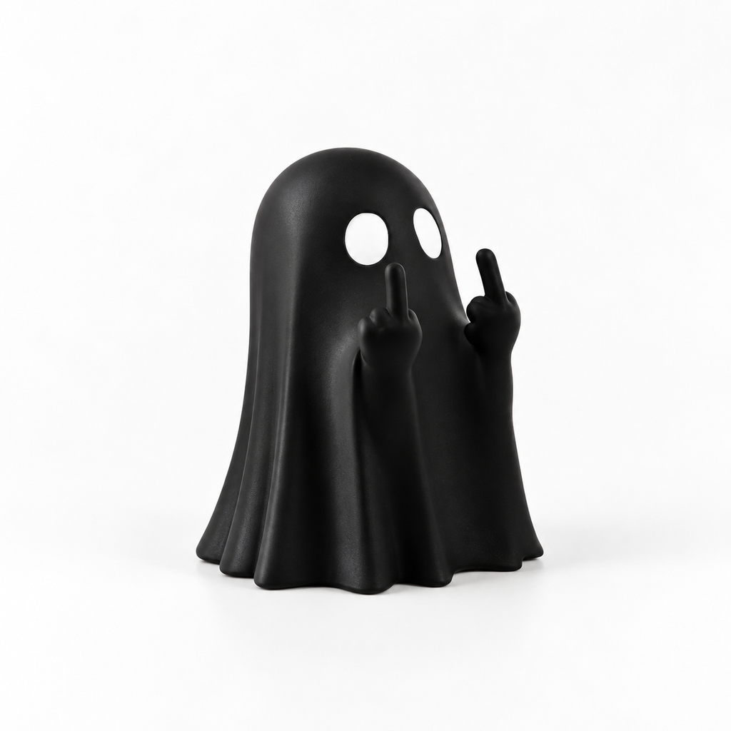 Middle Finger Ghost Mini Figurine