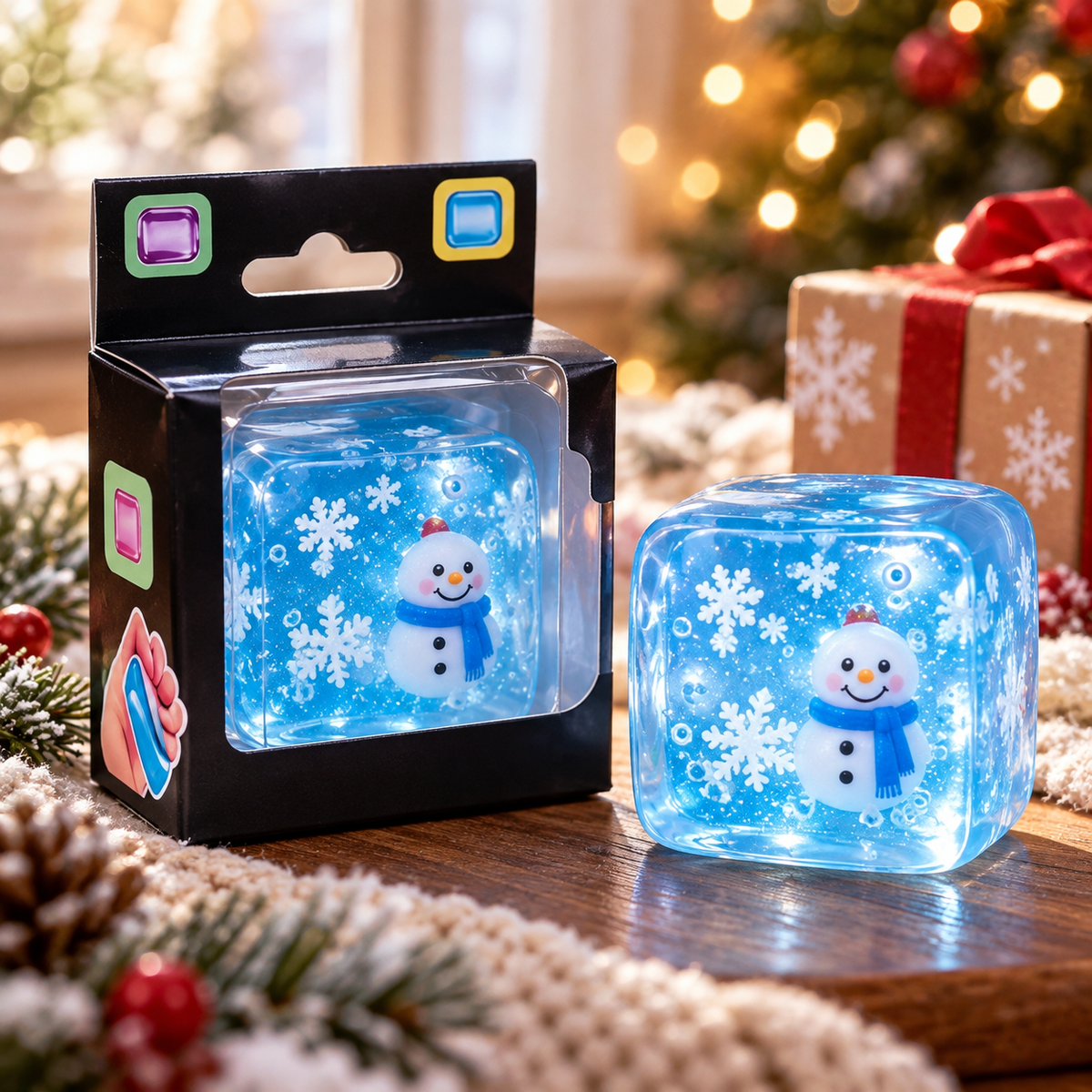 Seasonal Cube Squeeze Toy