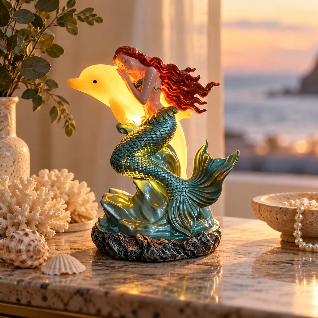 Mythology Resin Sculptures with Decorative Lighting