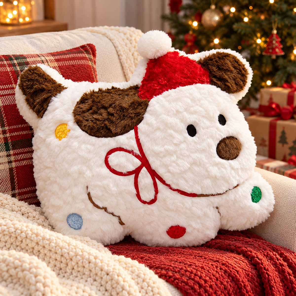 Christmas Character and Motif Plush Cushions