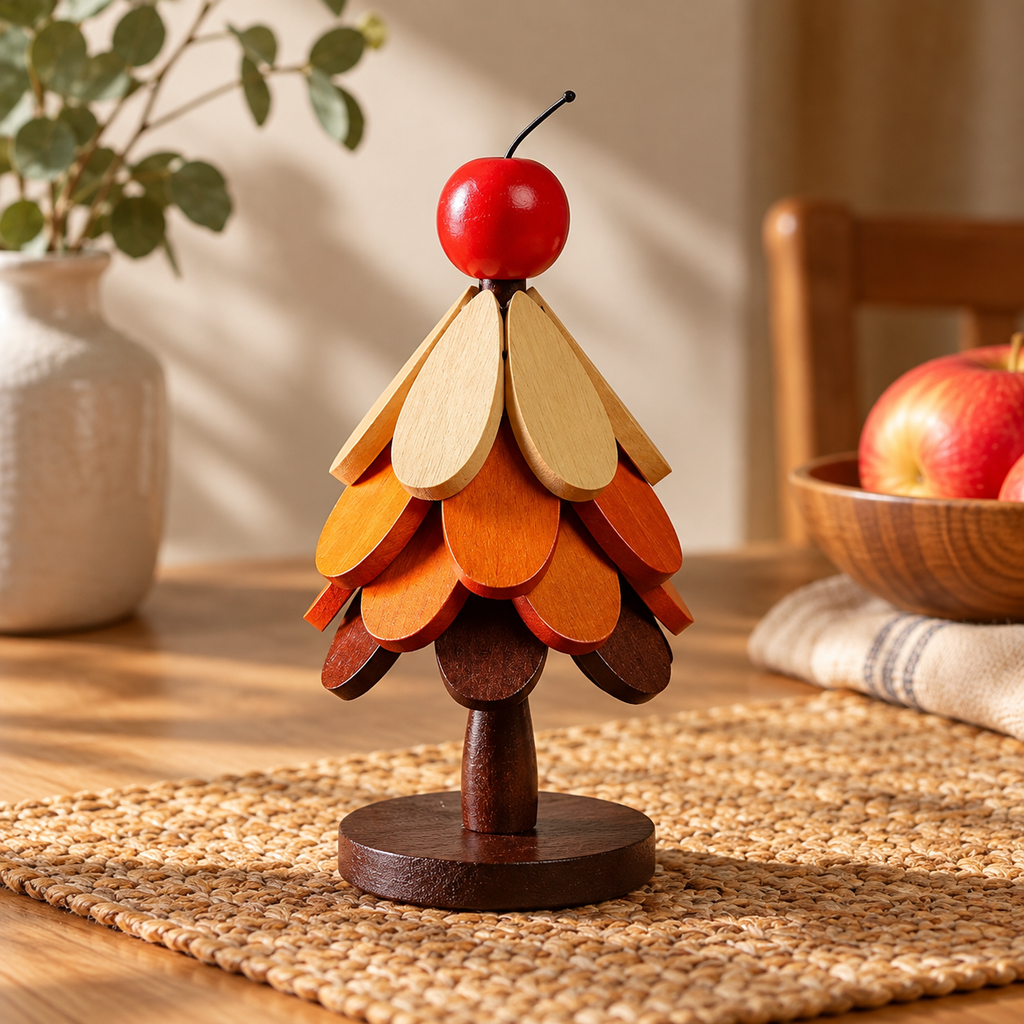 Christmas Tree Trivet Set with Display Stand