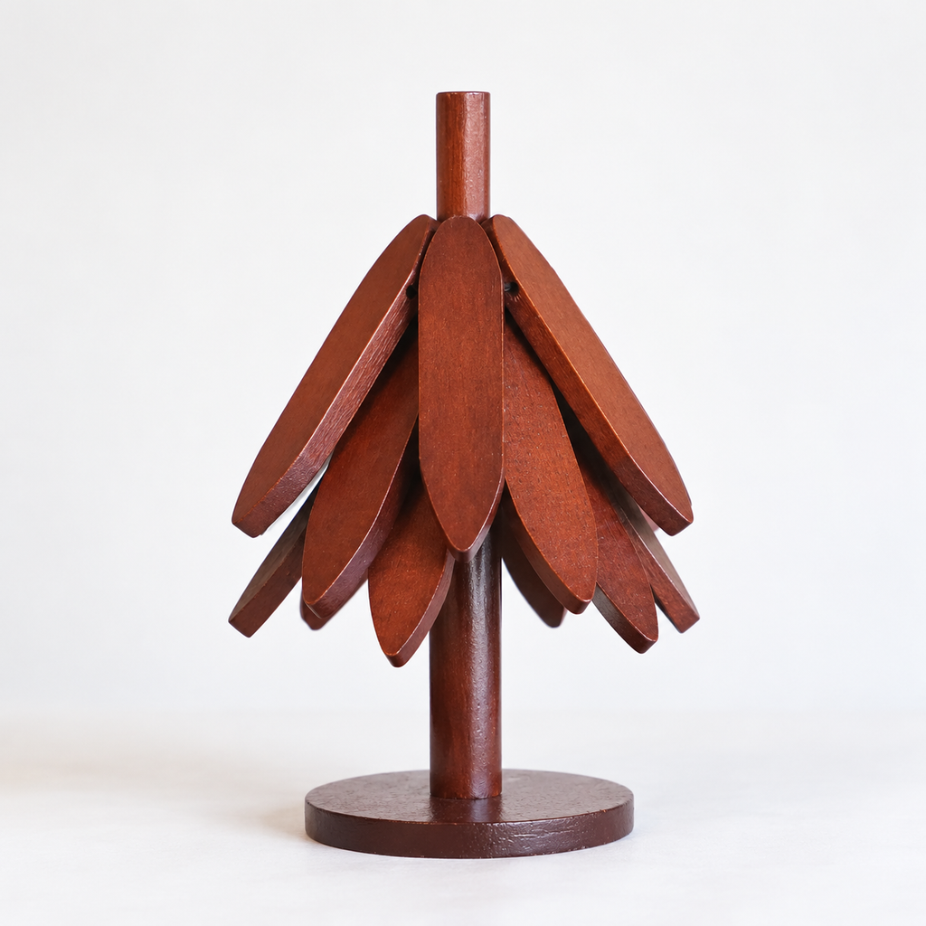 Willow Leaf Tree Trivet Set with Stand