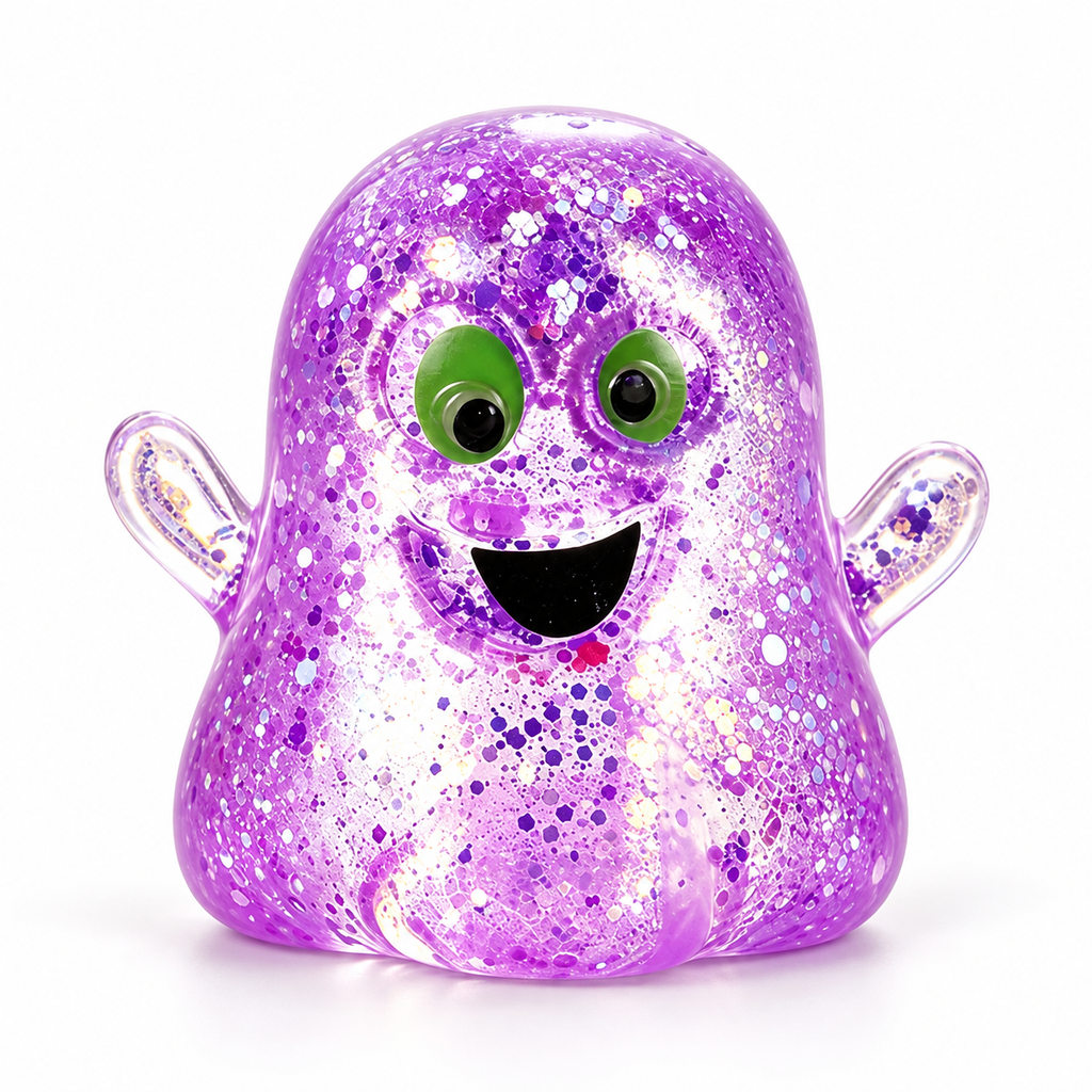 Halloween Ghost & Pumpkin Glitter Squeeze Toy