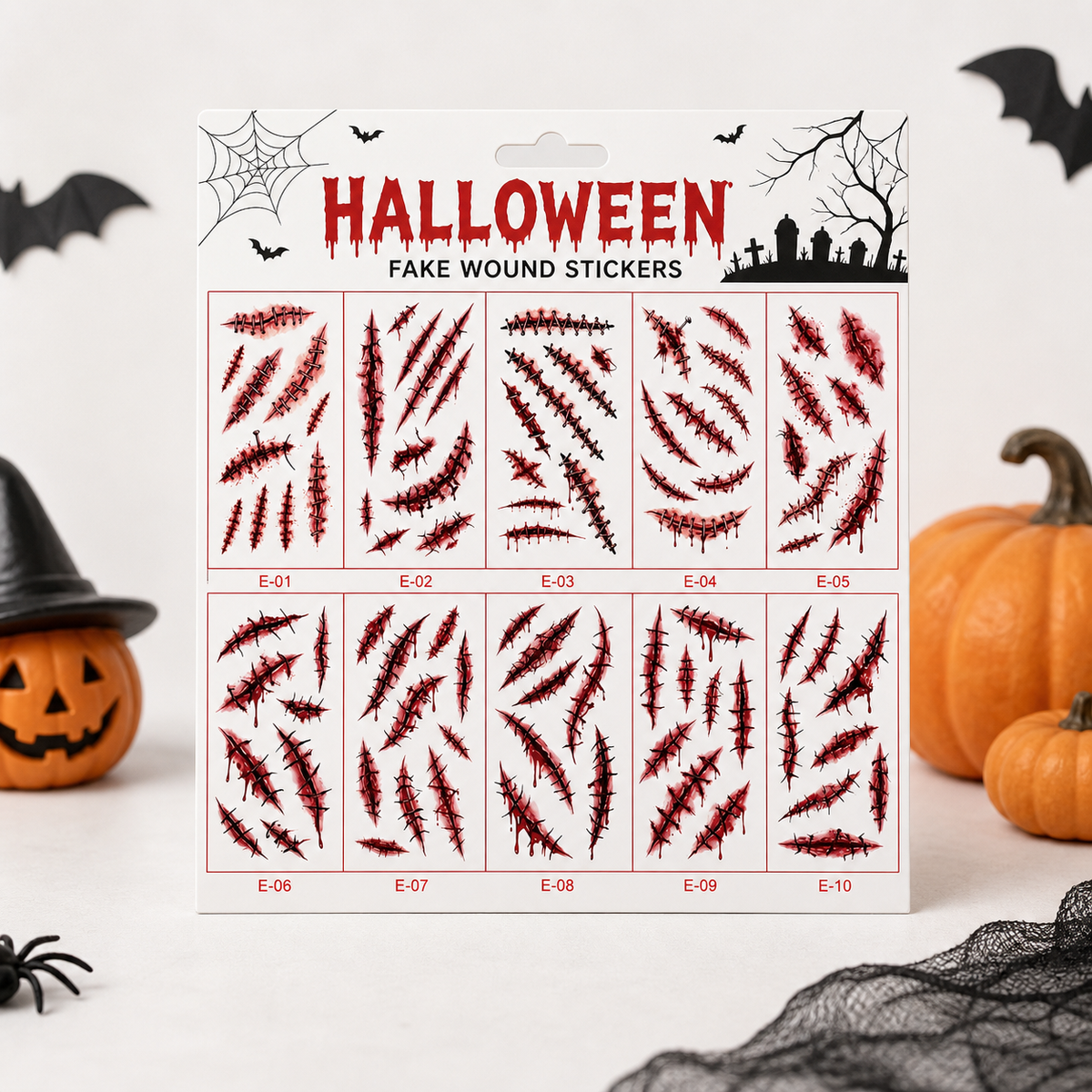 Halloween Scar Temporary Tattoo Stickers