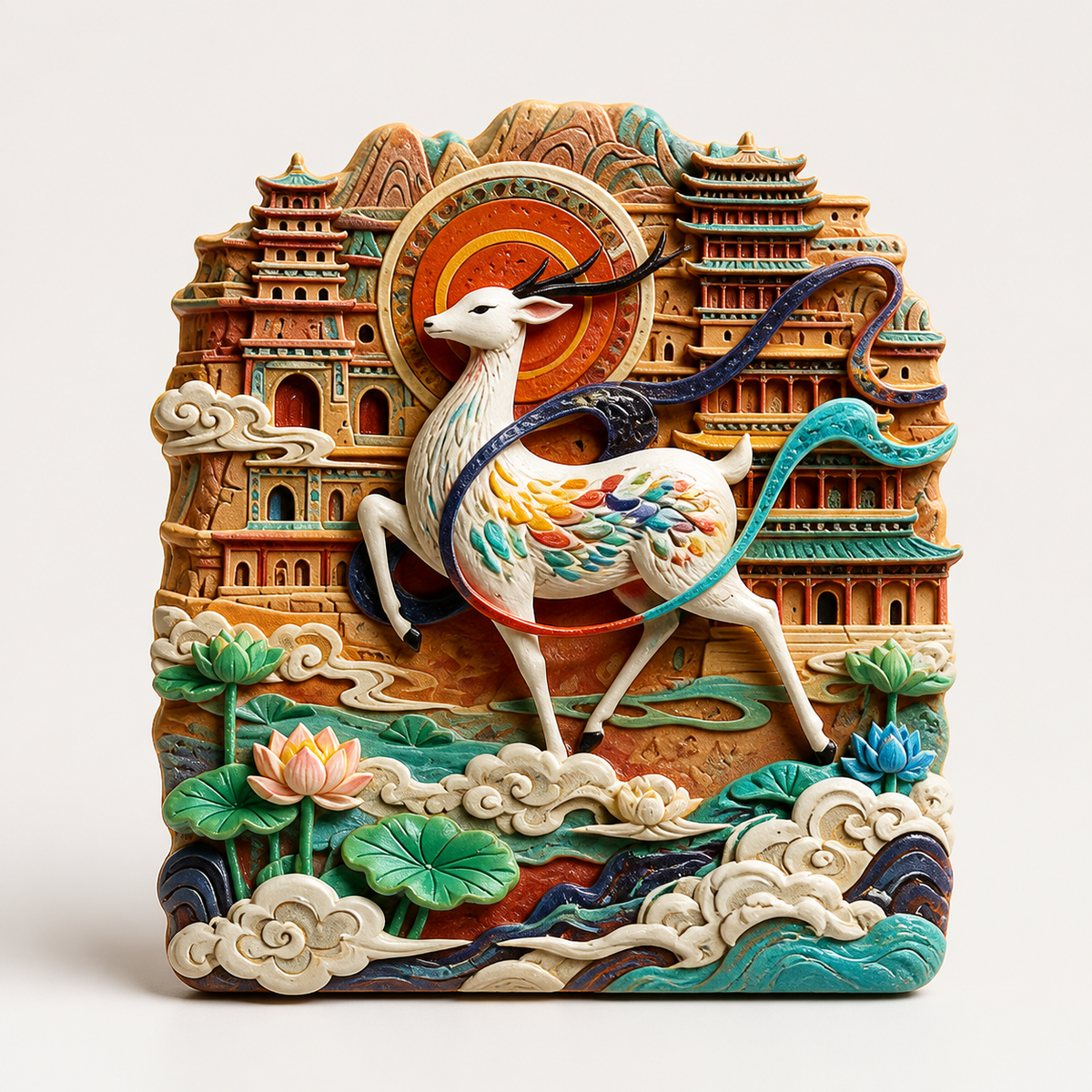 Dunhuang 3D Resin Fridge Magnet